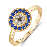 AENEAS STERLING SILVER EVIL EYE RING